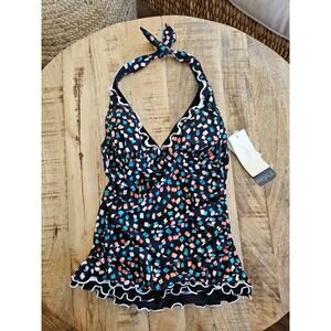 Profile By Gottex Women's Tankini Top Size 6 NWT Swim Pool Beach Resortwear